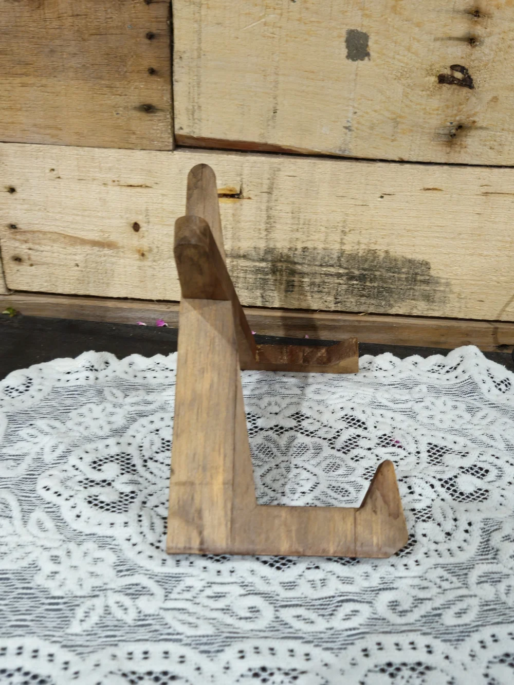 Wooden Folding Display Stand - Brown